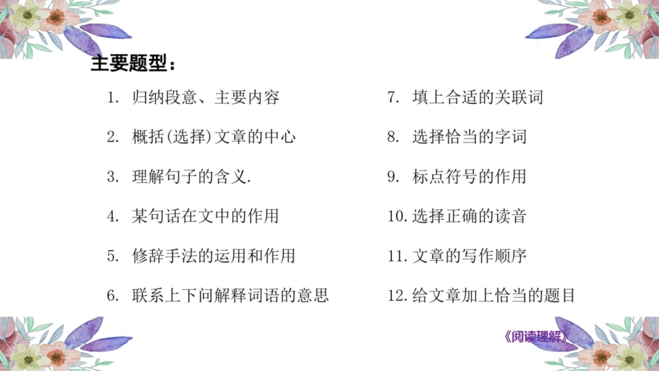 小学语文阅读理解答题方法和技巧PPT共40页.ppt_第3页