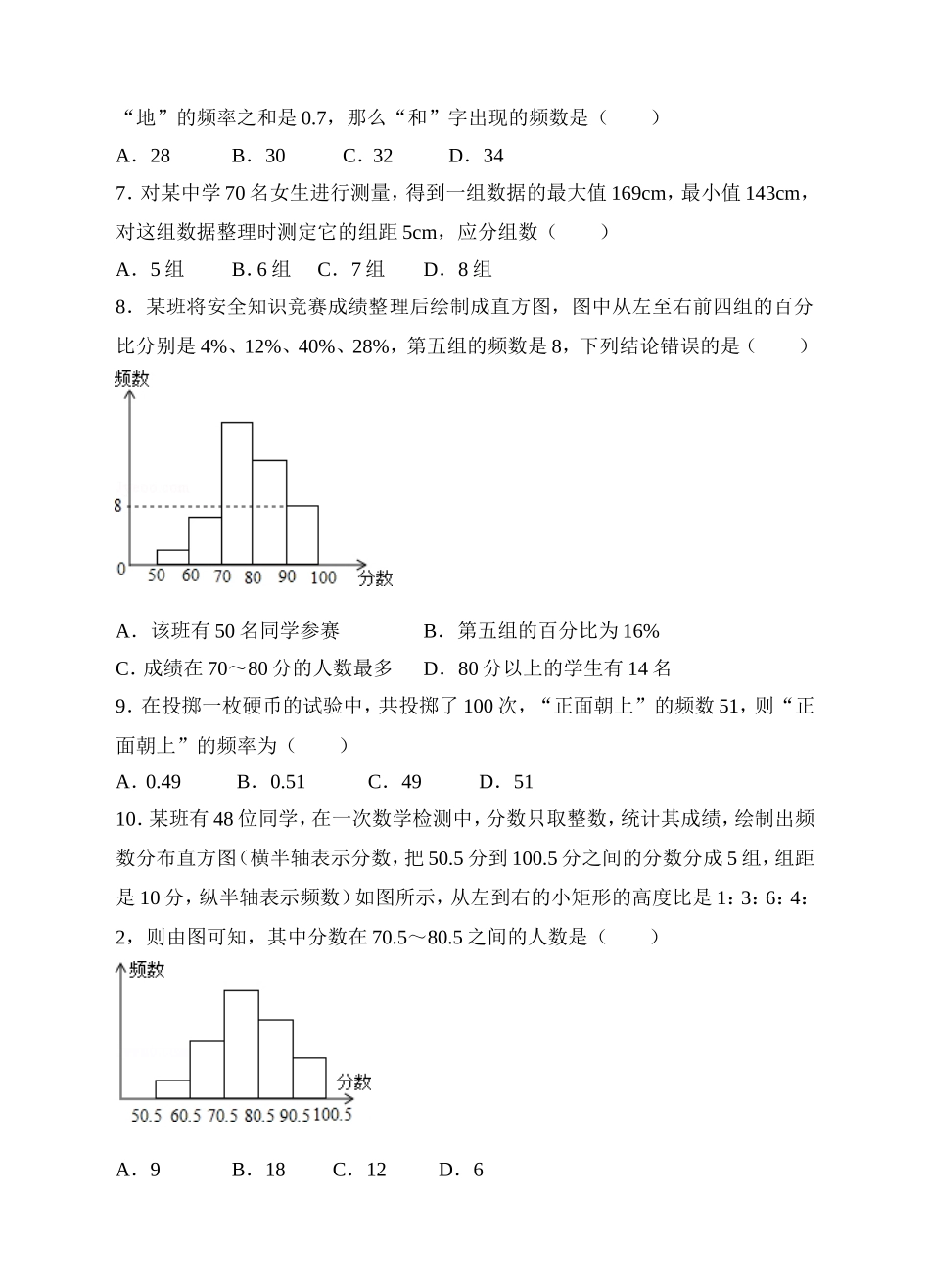 10.2直方图同步练习（原卷版）.doc_第2页