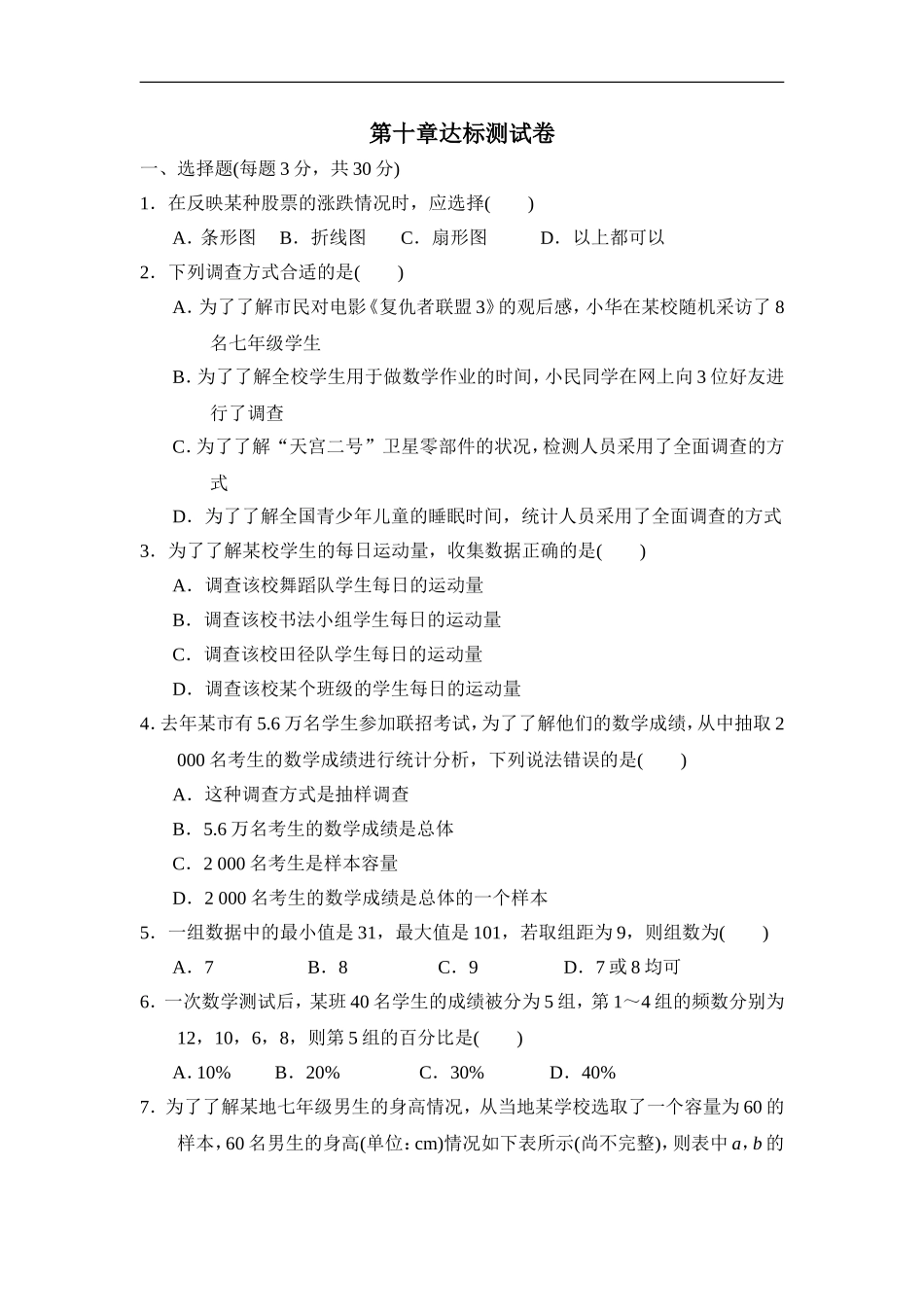 第十章达标测试卷.doc_第1页