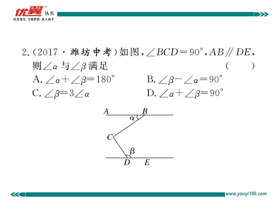 解题技巧专题：平行线中作辅助线的方法.ppt_第3页