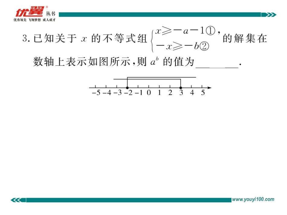 解题技巧专题：一元一次不等式（组）中含字母系数的问题.ppt_第3页