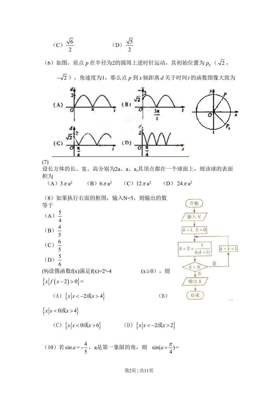 2010年高考数学试卷（文）（新课标）（海南宁夏）（解析卷）.pdf_第2页