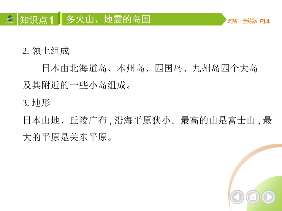 【七年级下册地理人教版】53同步资料 第七章　我们邻近的地区和国家 全解版：第一节　日本.pptx_第3页