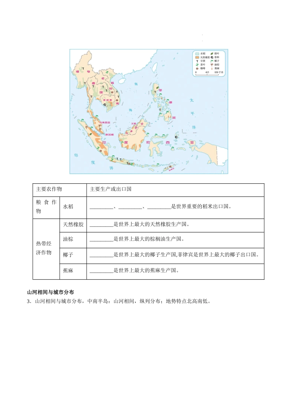 【七年级下册地理人教版】课后培优分级练 7.2 东南亚-（原卷版+解析版）.docx_第3页