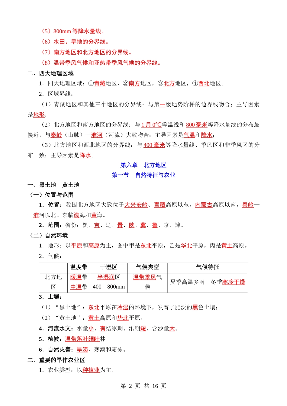 【人教】八年级下册地理知识点总结.docx_第2页