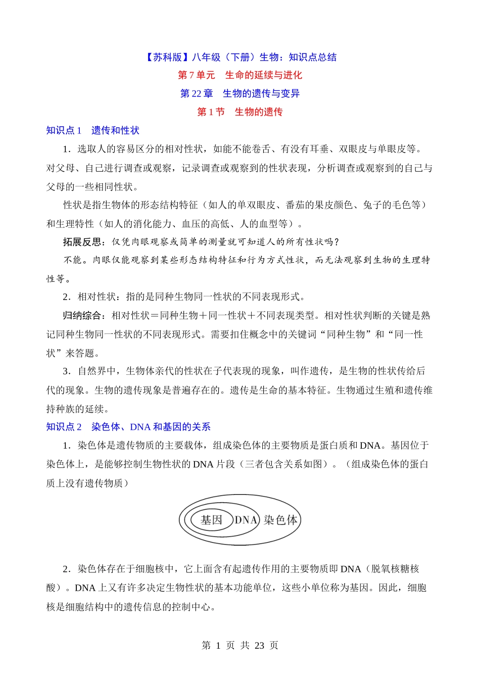 【苏科】八下生物知识点总结.docx_第1页