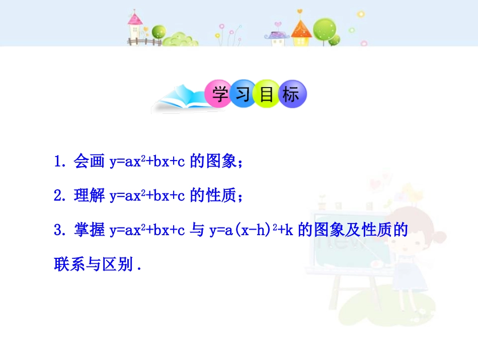 初中数学教学课件：22.1.4二次函数y=ax2+bx+c的图象（人教版九年级上）.ppt_第2页