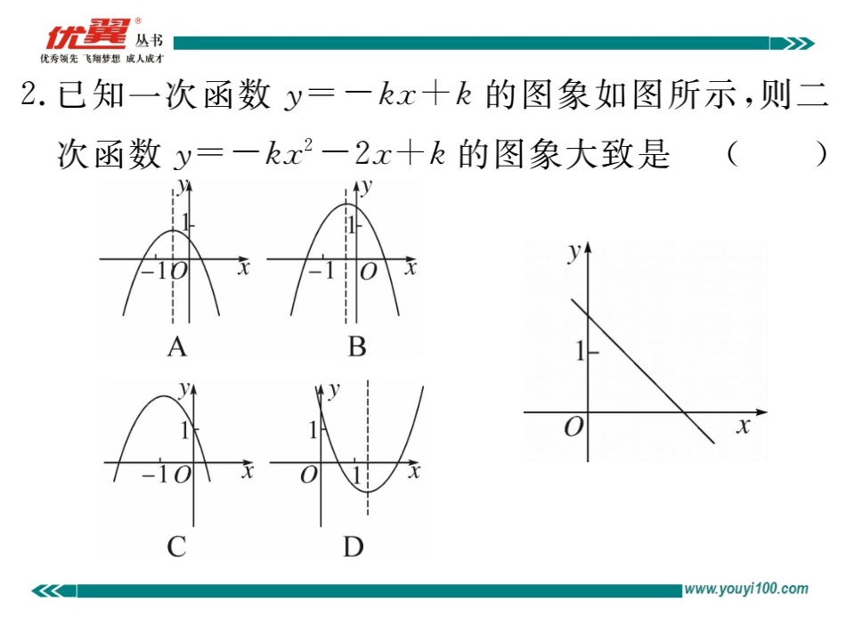 解题技巧专题：抛物线中与系数a，b，c有关的问题.ppt_第3页