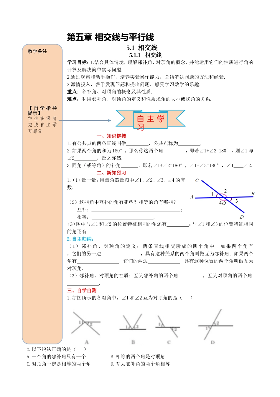 5.1.1 相交线.doc_第1页