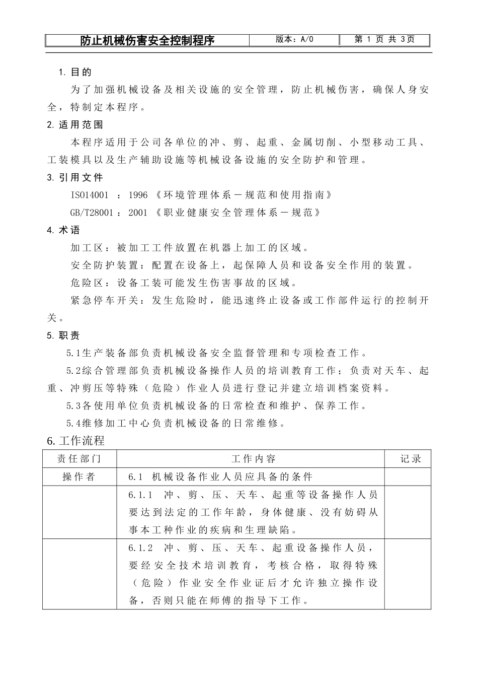 防止机械伤害安全控制程序.doc_第1页