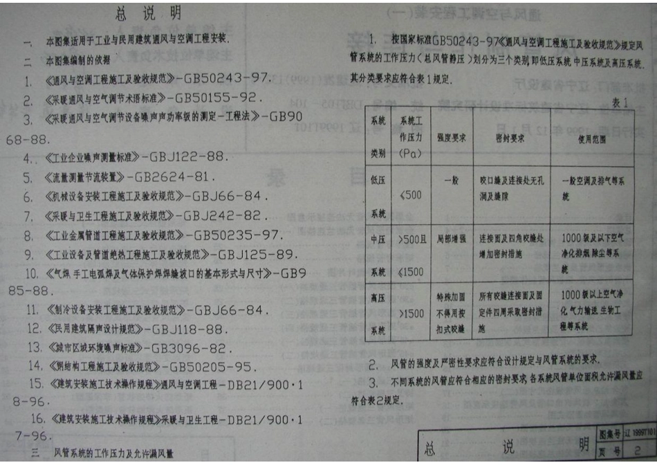 辽1999T101 通风与空调工程安装(一) 风管制作与连接.pdf_第2页