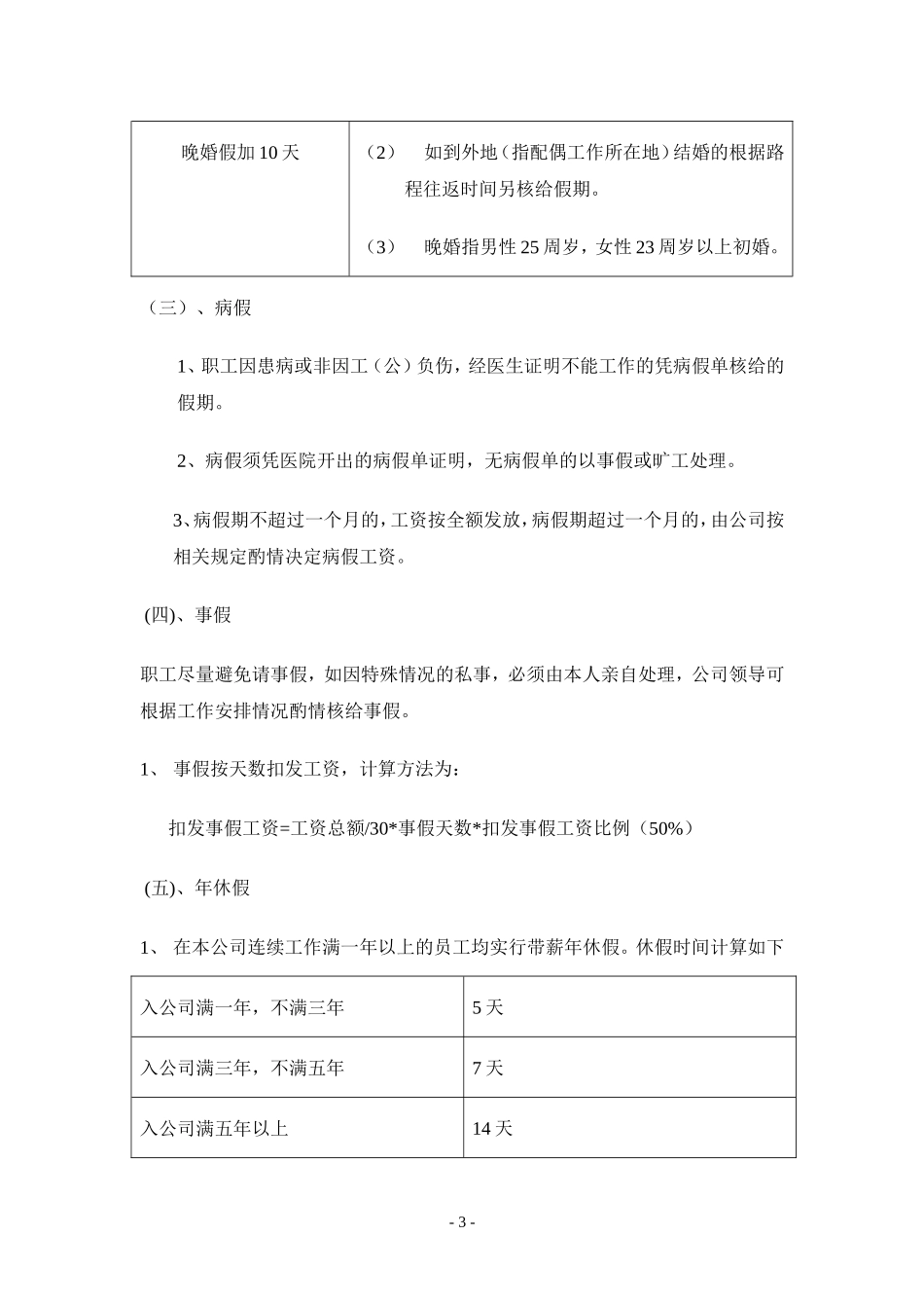 XX考勤管理规定 (2).doc_第3页