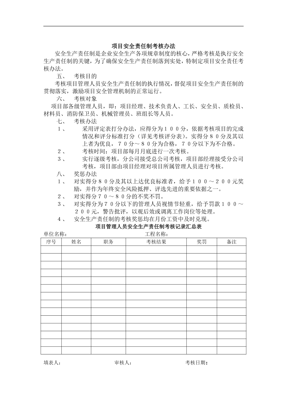 项目安全目标责任考核办法.pdf_第2页