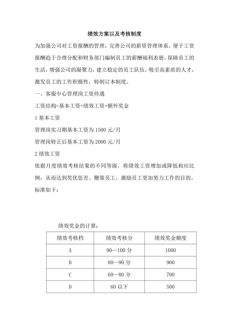 呼叫中心绩效管理方案.pdf_第1页