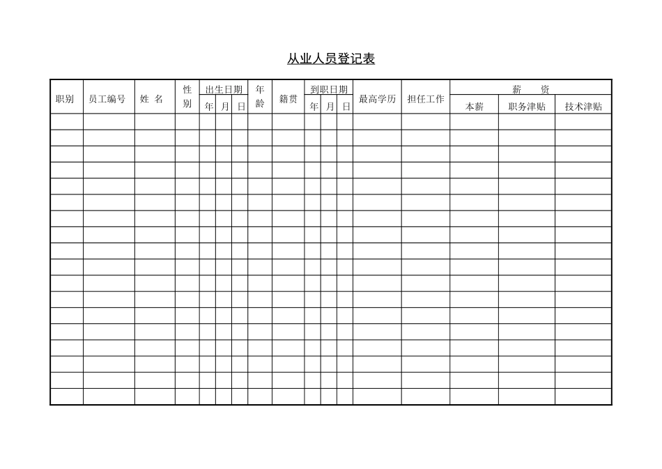 第十五节 从业人员登记表.DOC_第1页