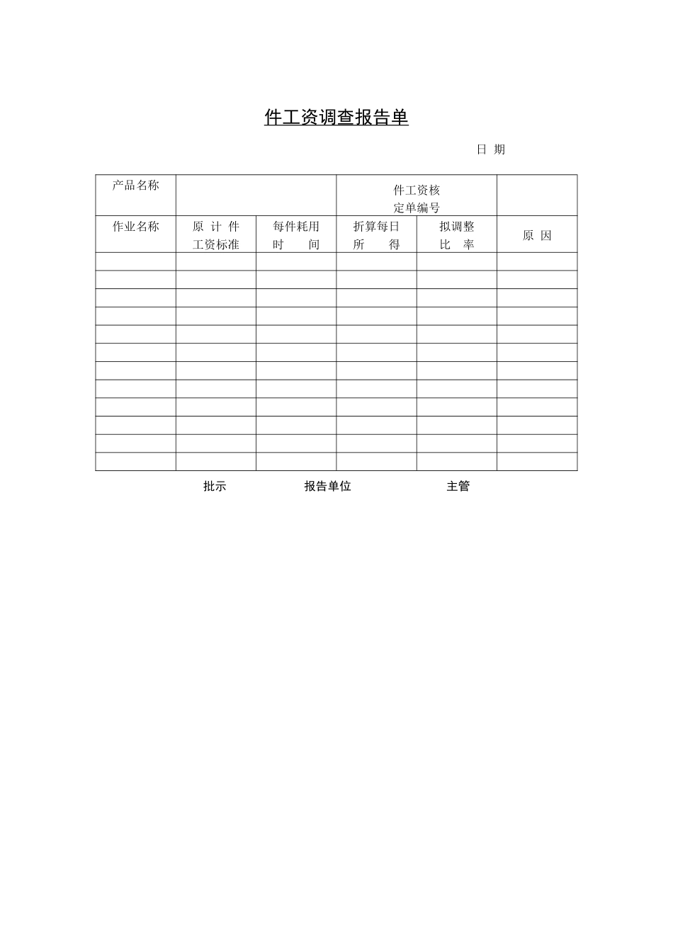 计件工资调查报告单.pdf_第1页