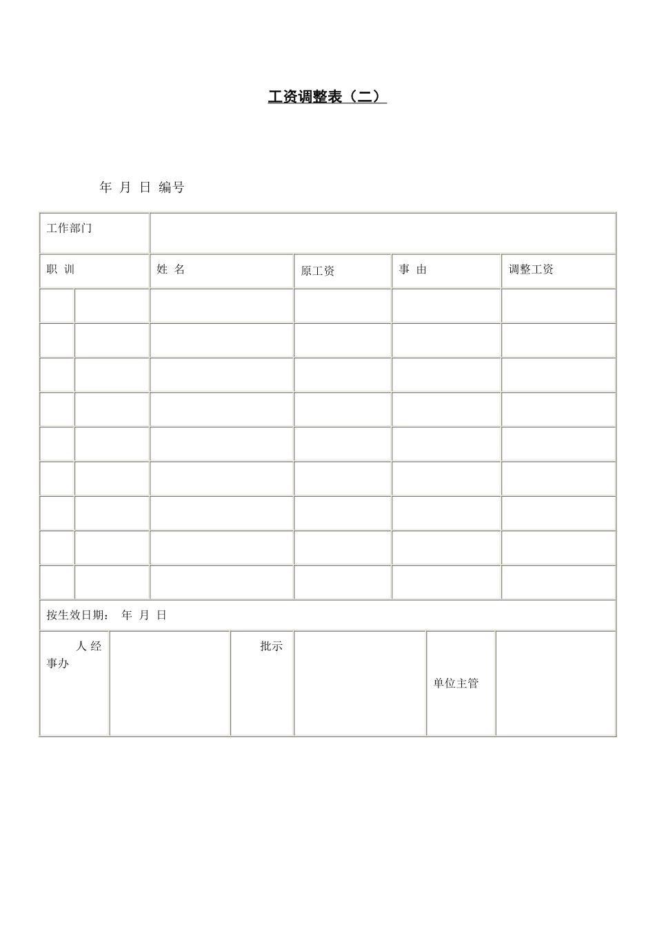 工资调整表（二）.pdf_第1页