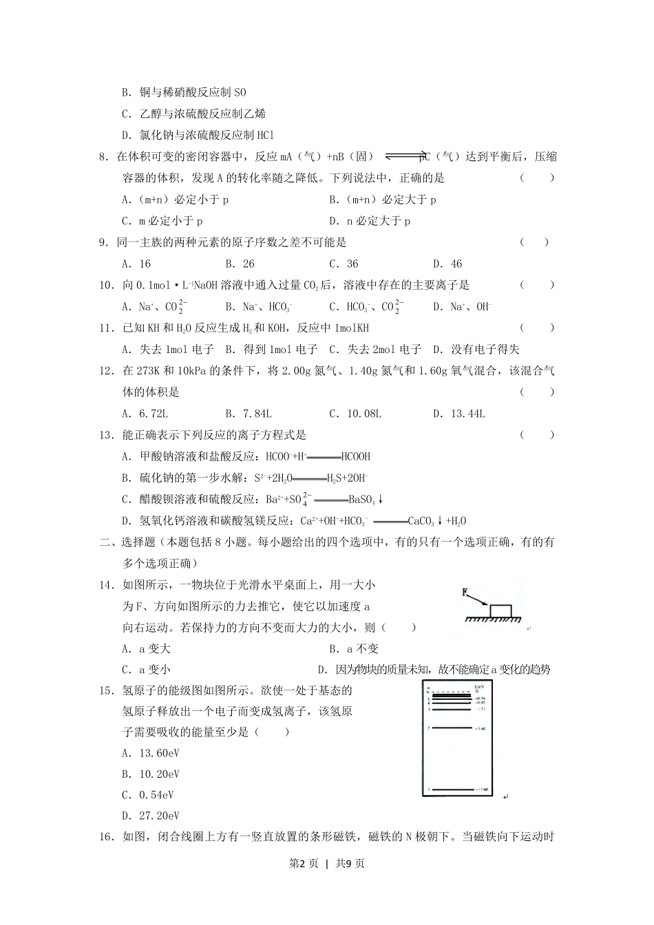 2005年宁夏高考理科综合真题及答案.pdf_第2页