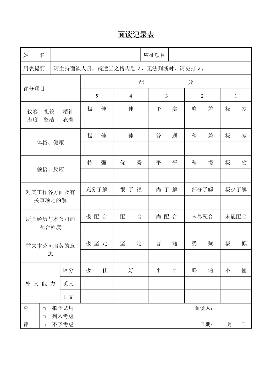 第十五节 面谈记录表.pdf_第1页