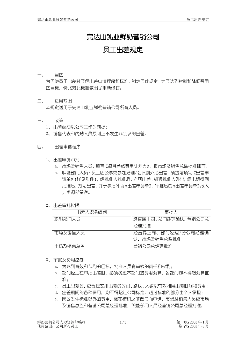 规定-2003-员工出差.doc_第1页