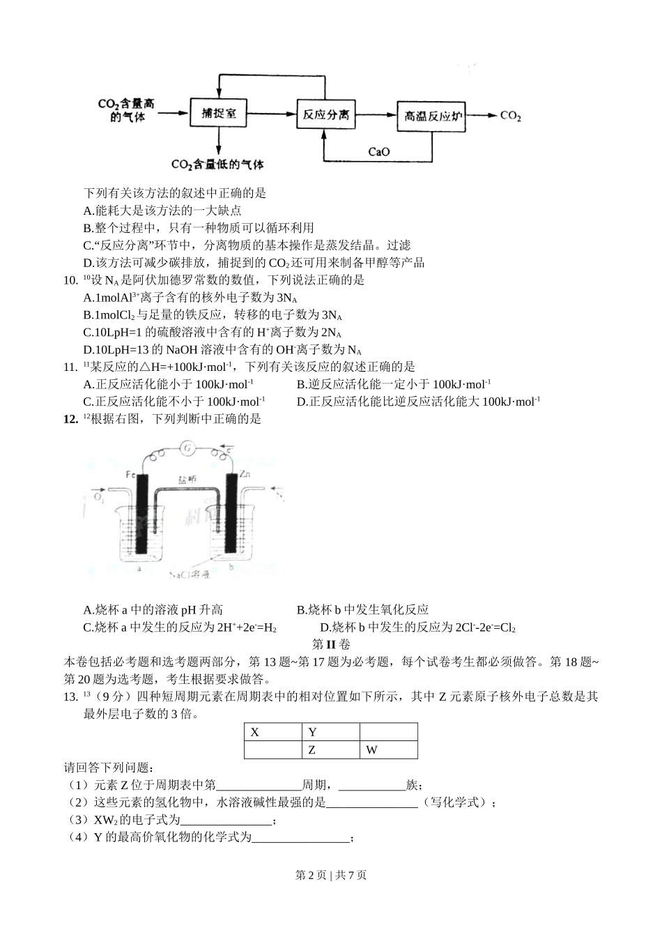2011年高考化学试卷（海南）（空白卷）.doc_第2页