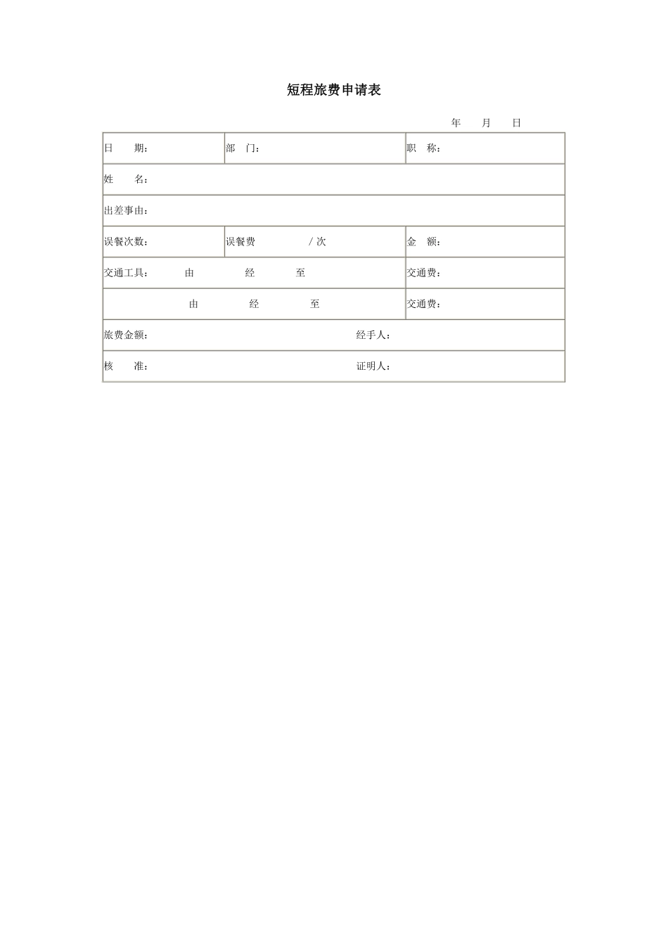 短程旅费申请表.pdf_第1页