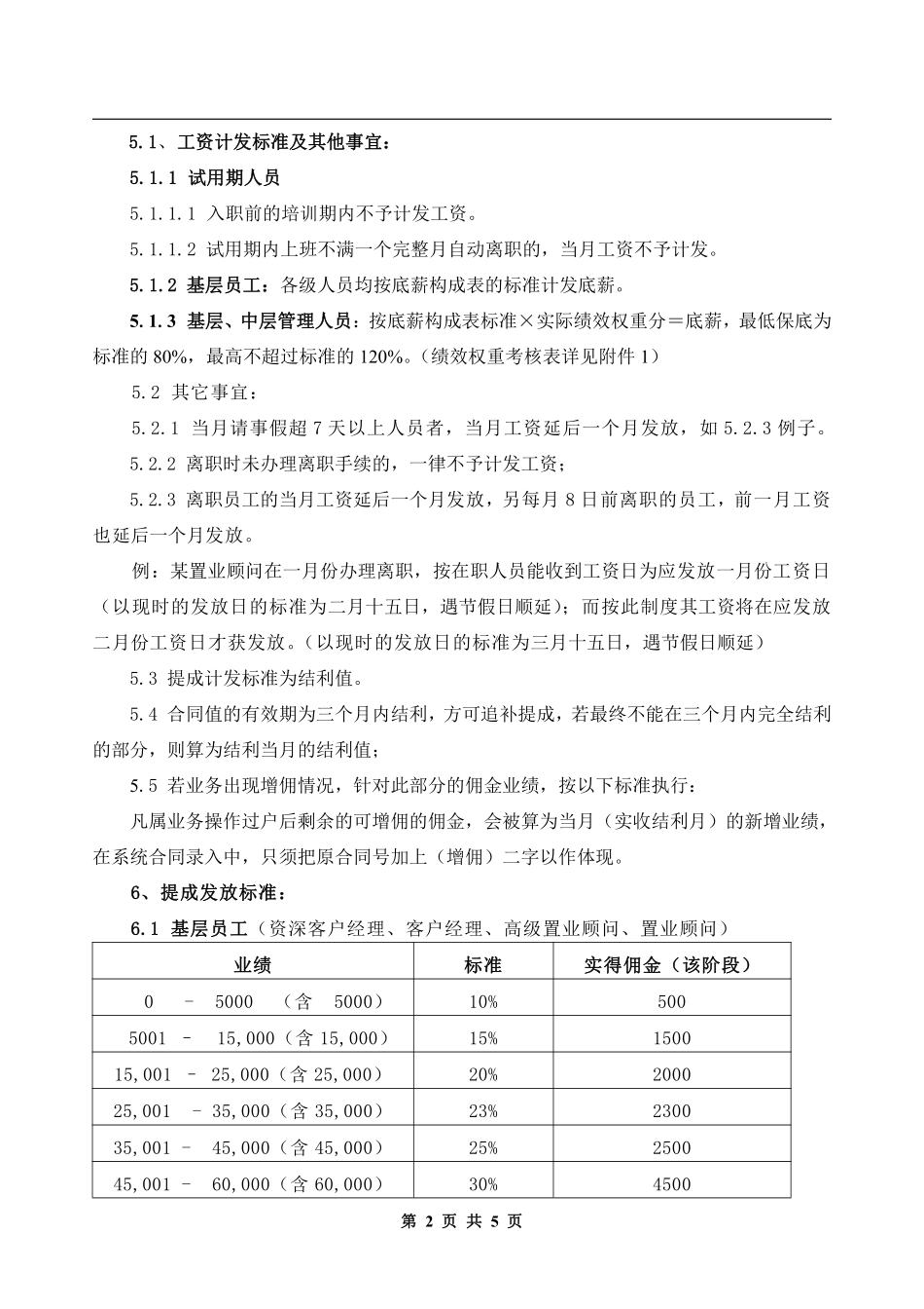 房产中介公司-薪酬计划.pdf_第2页