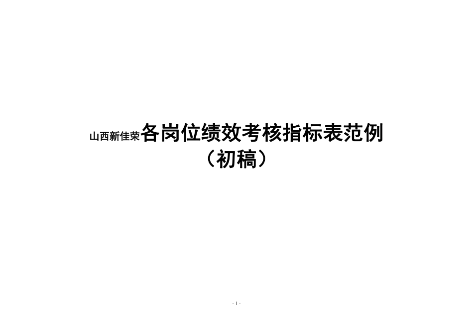 房地产公司各岗位绩效考核指标表..pdf_第1页