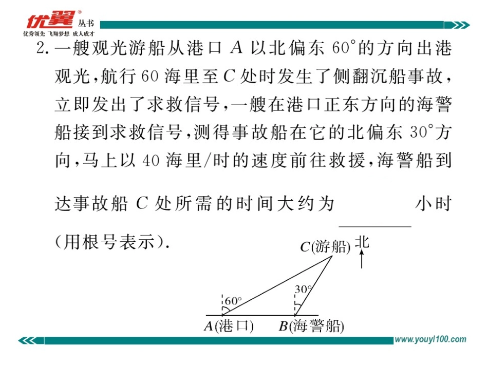 模型构建专题：解直角三角形应用中的基本模型.ppt_第3页