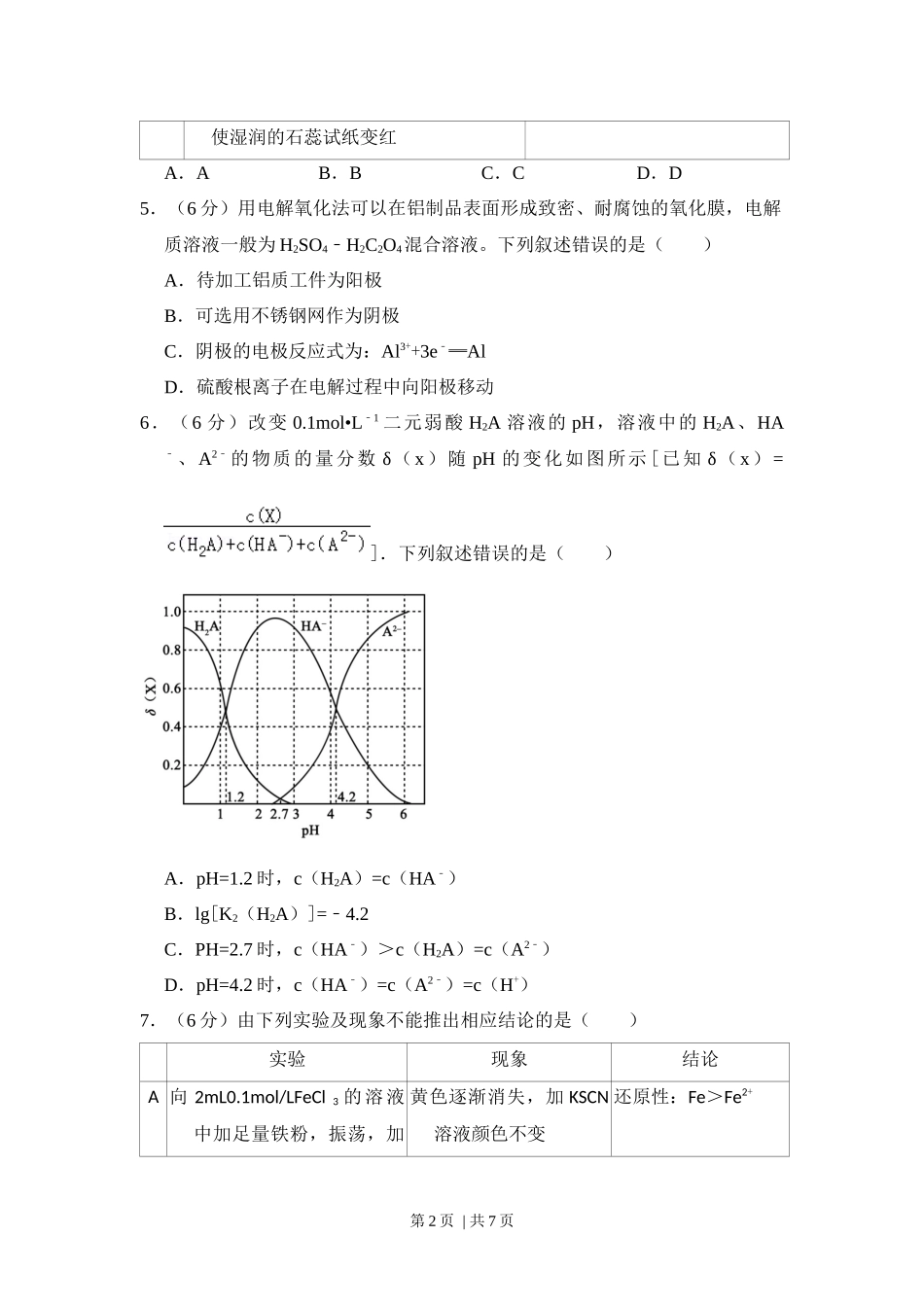 2017年高考化学试卷（新课标Ⅱ）（空白卷）.docx_第2页