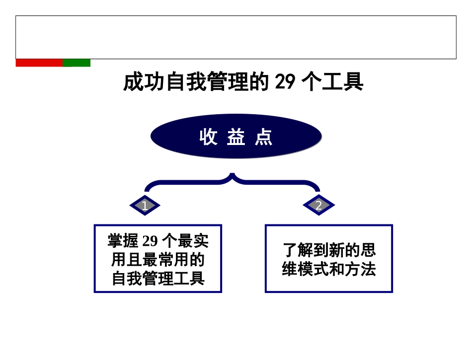 成功自我管理的29个工具（80P PPT）.ppt_第1页