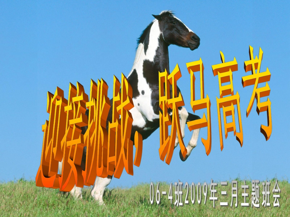 主题班会：迎接挑战，跃马高考.pdf_第1页