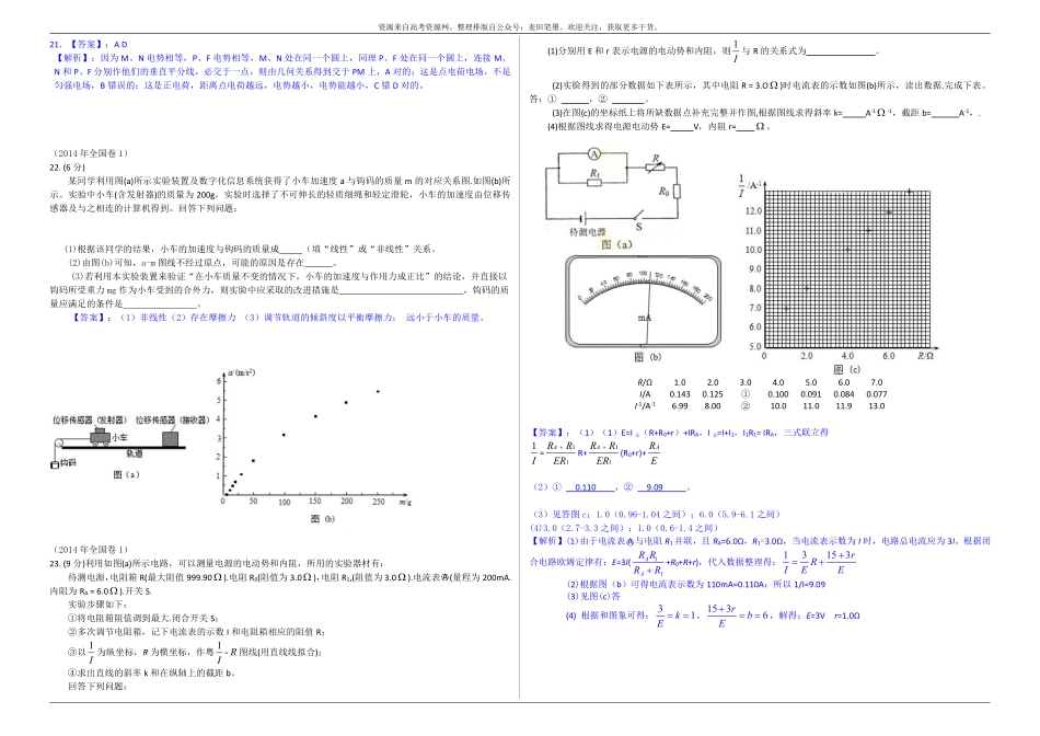 2014真题理综（Ⅰ卷）解析版.pdf_第3页