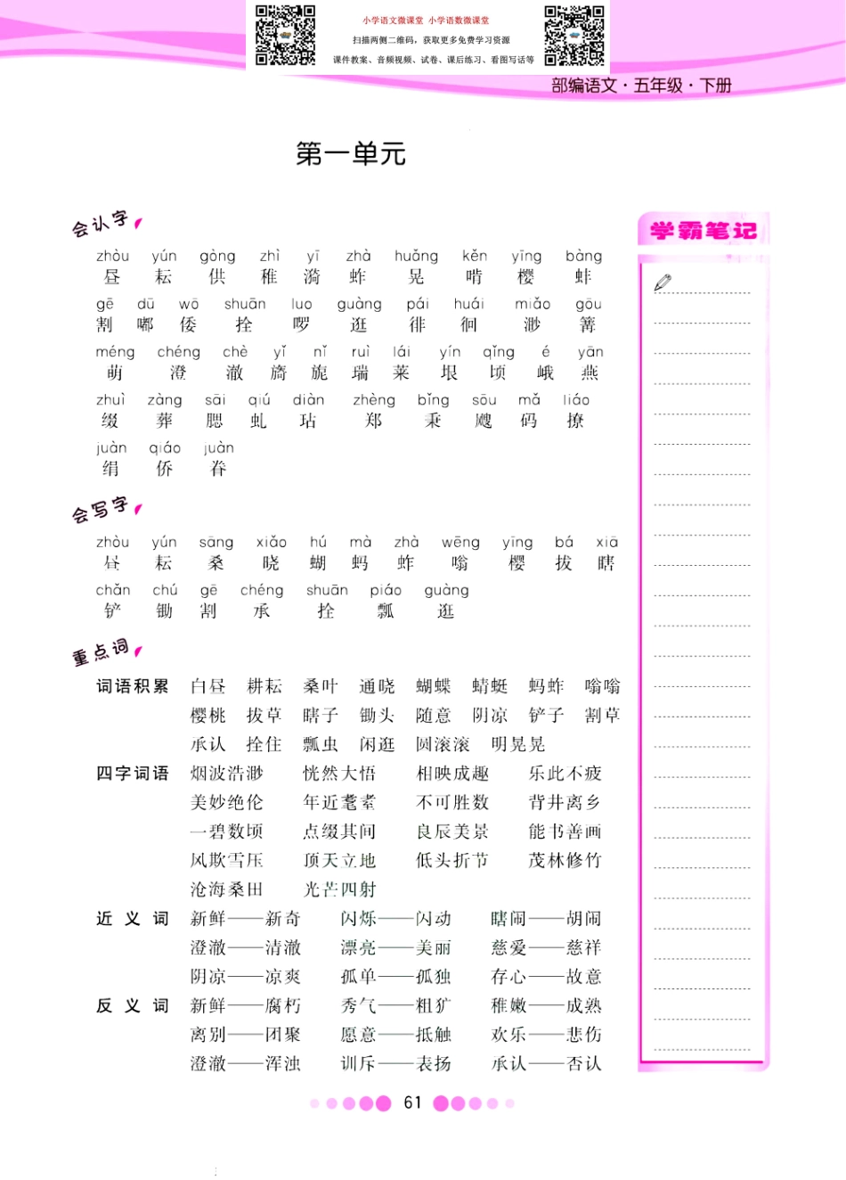 核心课堂五年级下册语文部编版知识清单.pdf_第2页