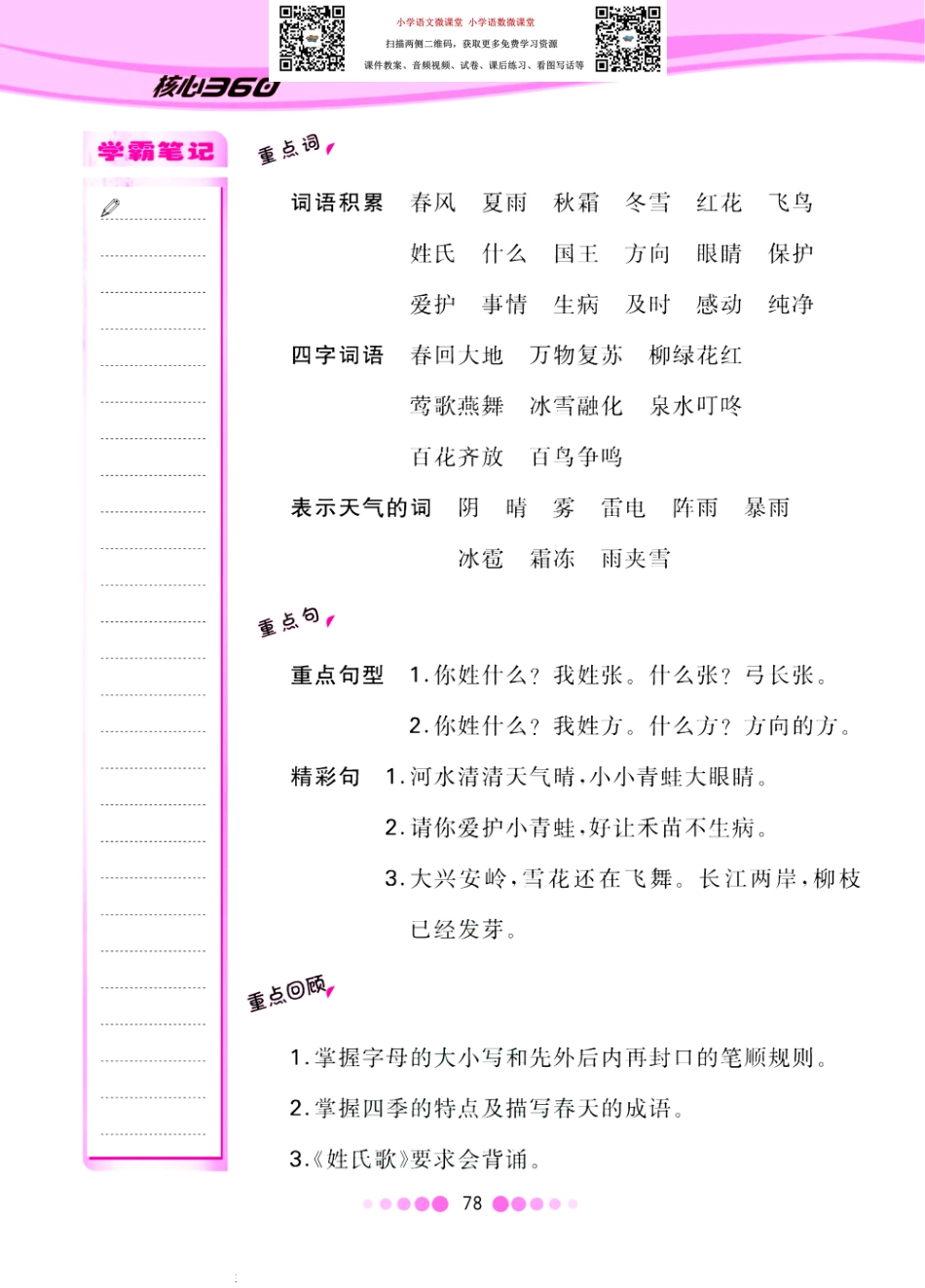 核心课堂一年级下册语文部编版知识清单.pdf_第3页