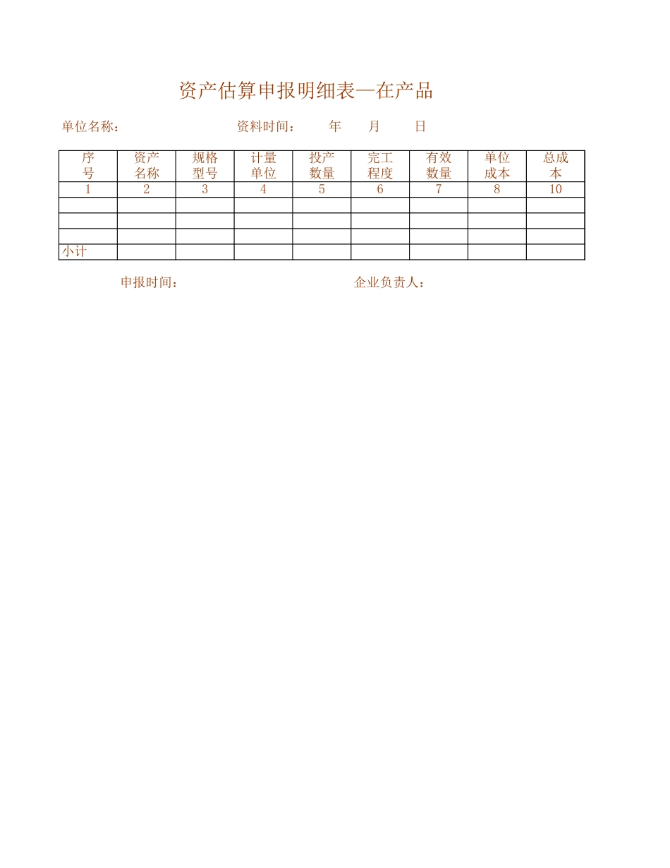 资产估算申报明细表—在产品.xls_第1页