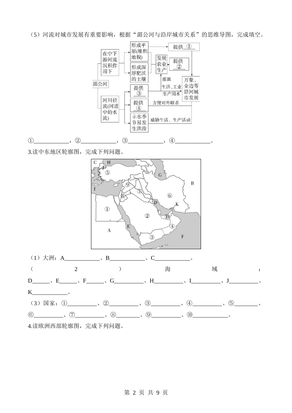 【七年级下册地理商务星球版】专项07 识图集训.docx_第2页