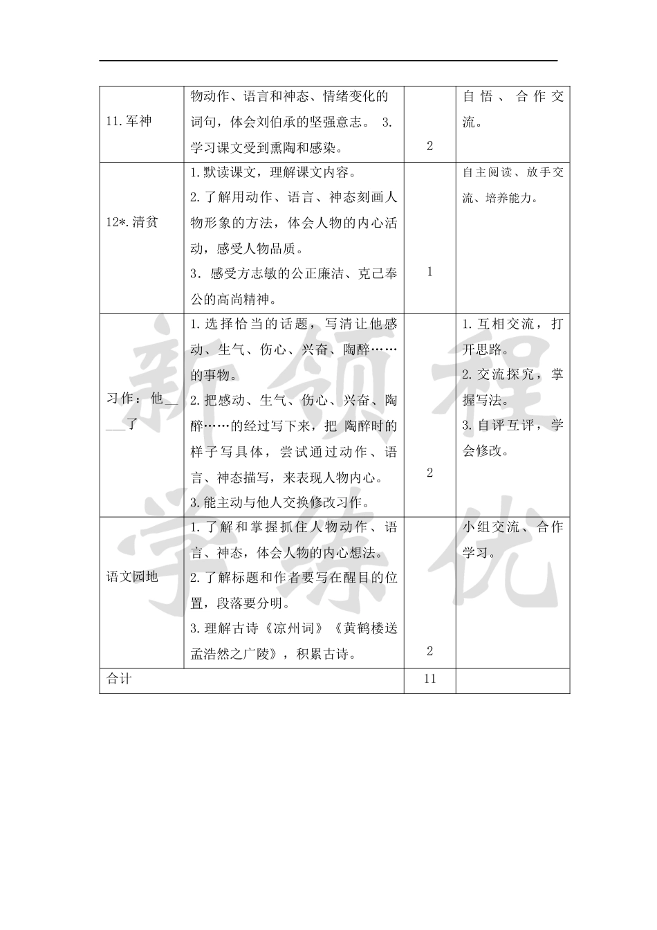 五语下第四单元教学计划.docx_第2页