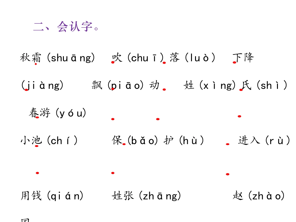 一年级下册语文复习知识清单课件-第一单元 (共14张PPT).pptx_第3页