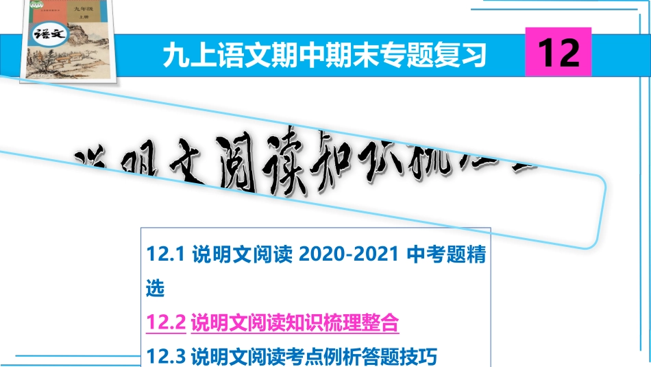 九上语文期中期末复习专题12.2说明文阅读知识梳理整合.pptx_第2页