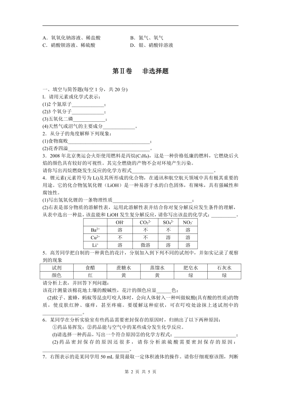 2008年山东省临沂市中考化学试题及答案.pdf_第2页