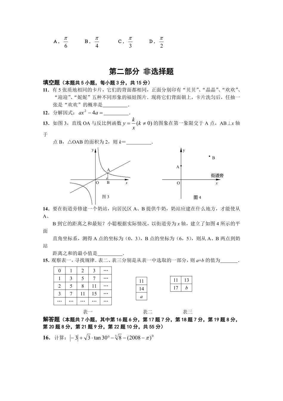 2008年深圳市中考数学试题及答案.pdf_第2页