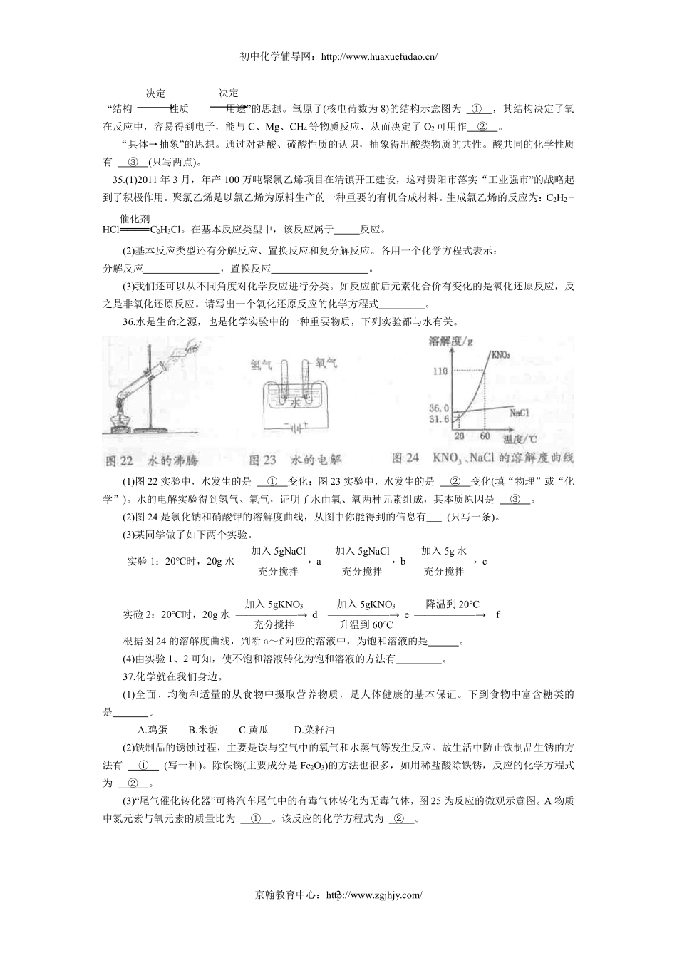 2011年贵州省贵阳市中考化学试卷及答案.pdf_第2页