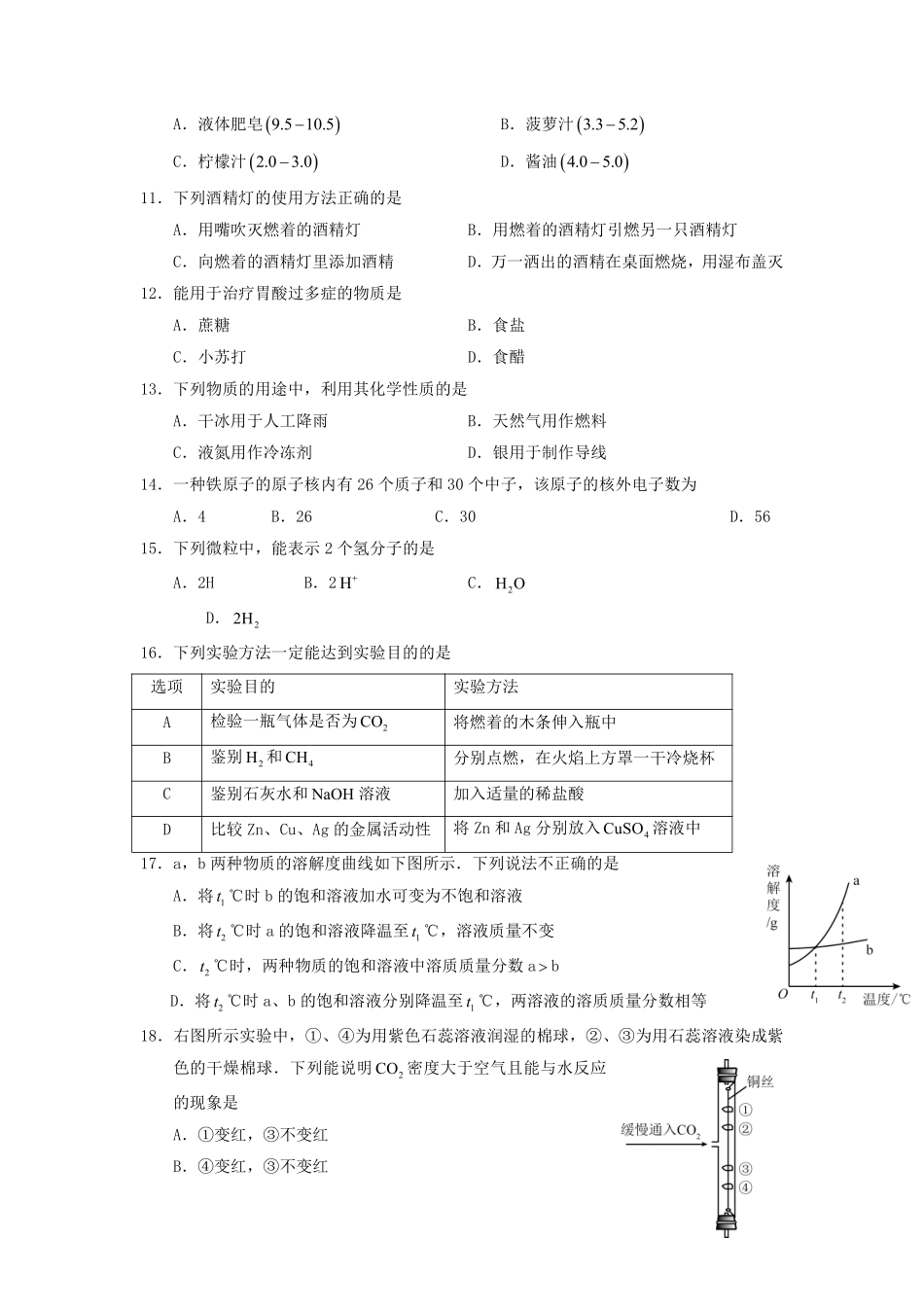 2015北京市中考化学真题及答案.pdf_第2页