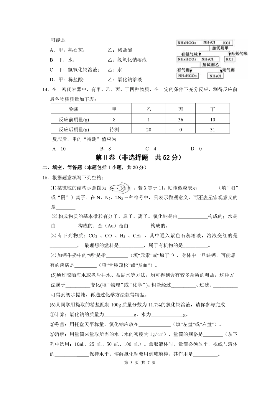 2011年江苏省宿迁市中考化学试题及答案.pdf_第3页
