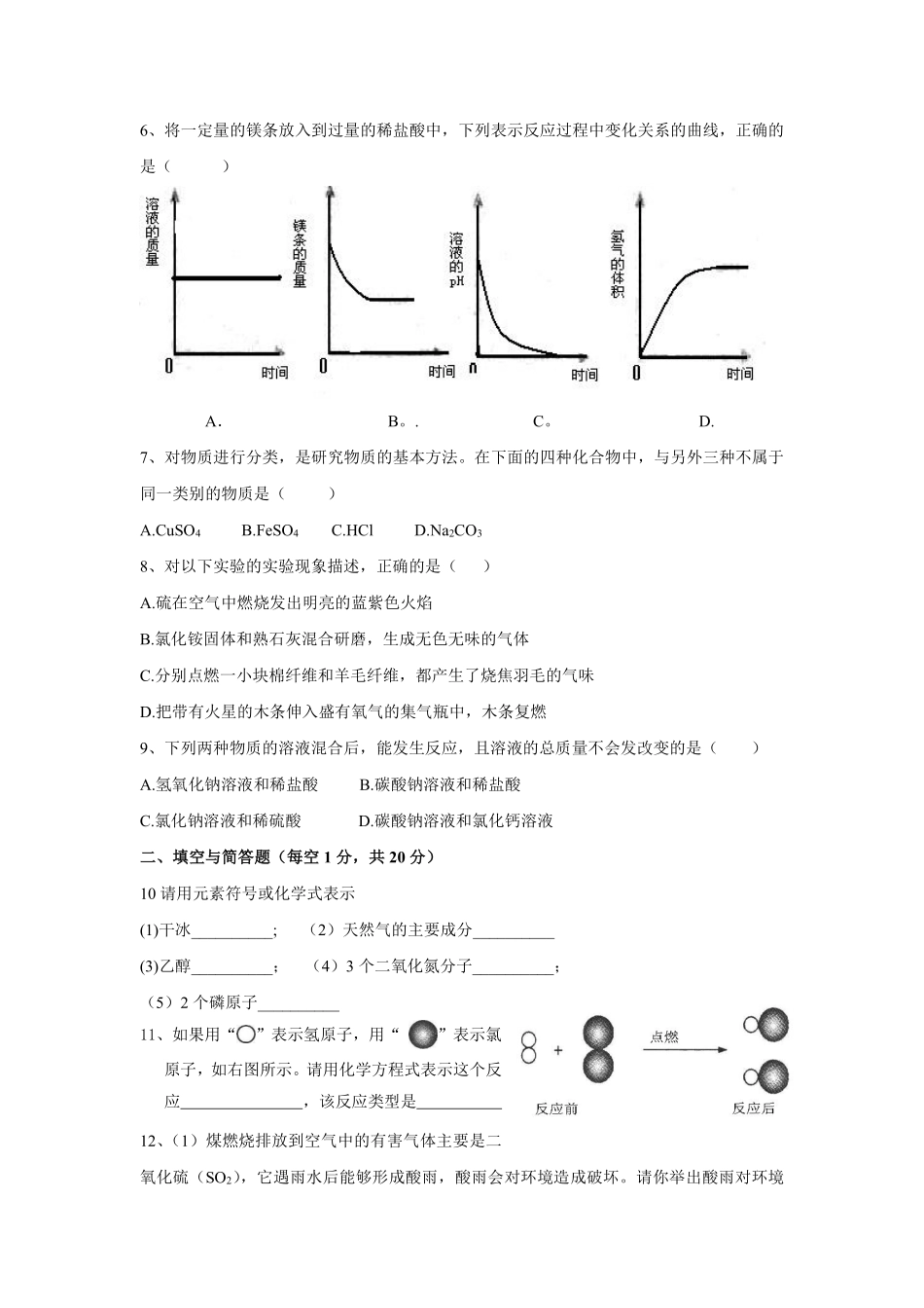 2009年山东省临沂市中考化学试题及答案.pdf_第2页