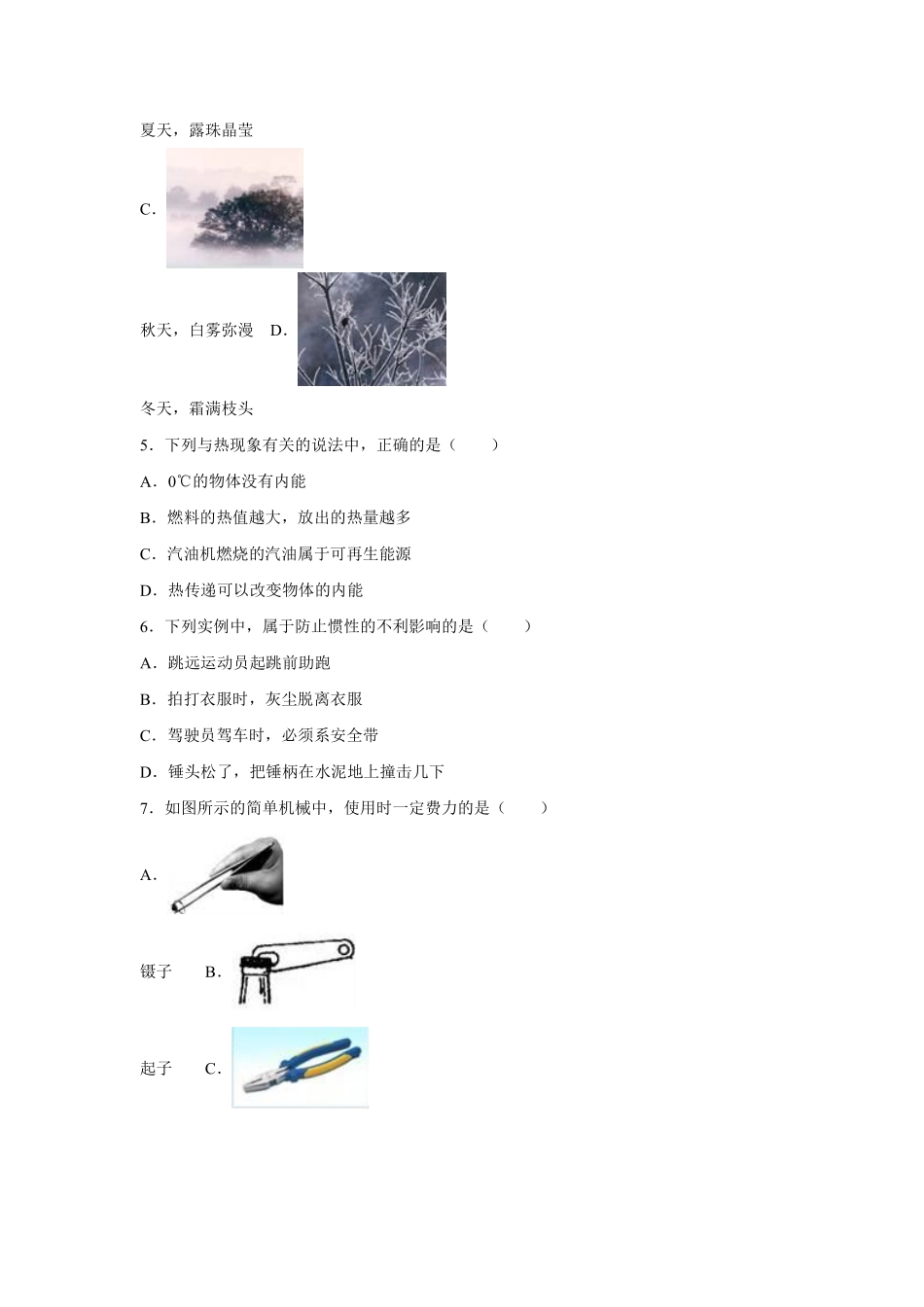 2016年山东临沂中考物理试题及答案.pdf_第2页