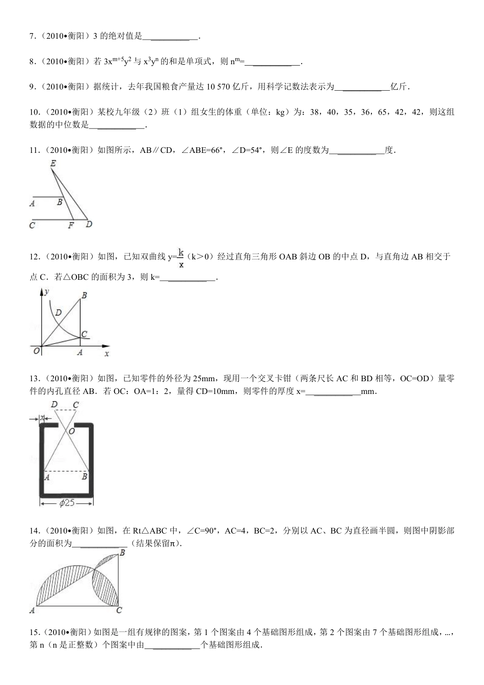 2010年湖南省衡阳市中考数学试题及解析.pdf_第2页