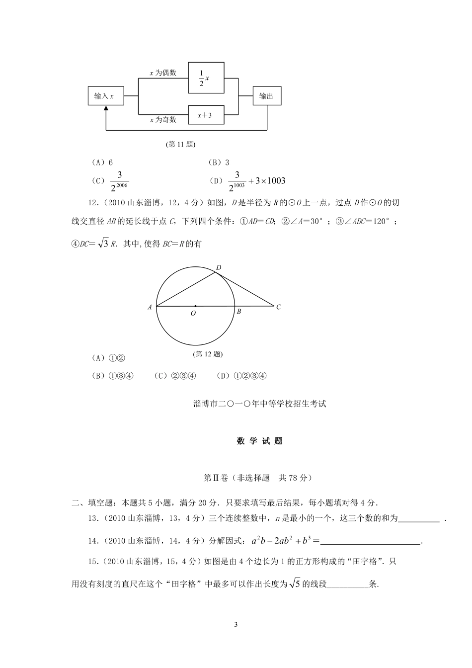 2010年山东省淄博市中考数学试题.pdf_第3页