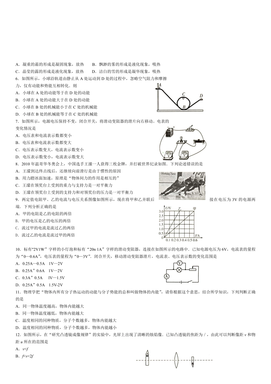 2010年山东潍坊市中考物理真word版含答案.pdf_第2页